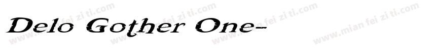 Delo Gother One字体转换